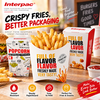 Boîte à frites jetable personnalisée, en papier résistant à la graisse, pour frites, emballage pour la restauration rapide, à emporter, pour les collations