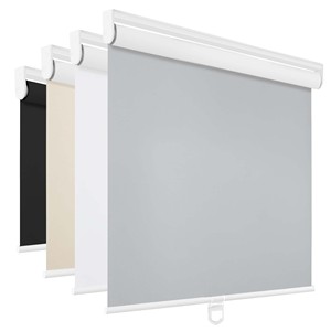 ستائر دوارة بسيطة مخصصة بدون حبال، تعتيم كامل 100٪، سهلة التركيب، تُسحب للأسفل لتغميق الغرفة - Product Image 1