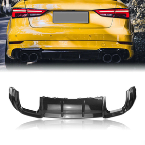Usine <span class=keywords><strong>A3</strong></span> S3 voiture pare-chocs arrière diffuseur lèvre 4 conseils échappement garde Spoiler plaque séparateur pour <span class=keywords><strong>Audi</strong></span> <span class=keywords><strong>A3</strong></span> Sline S3 berline 2017 <span class=keywords><strong>2018</strong></span> 2019 - Product Image 5