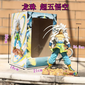Statuetta di <span class=keywords><strong>Goku</strong></span> con Capelli Bianchi 24cm, Action Figure Super Saiyan in PVC, Serie Dragonball GK, Confezione Colorata, Vegeta - Product Image 2