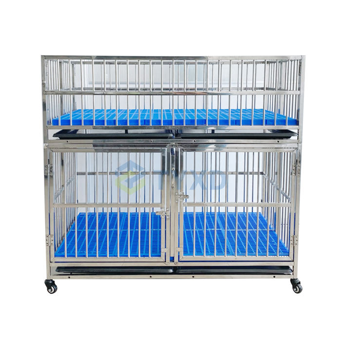 Stainless Steel Amazon Dog Crate Tray Double Layer Dog Cages Durable  Versatile Solutions