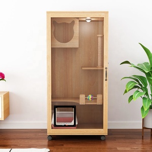 Fabrika toptan lüks ahşap kedi evi büyük kedi yatak kedi Hous kapalı özelleştirebilirsiniz - Product Image 4