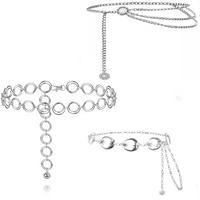 Ceinture Chaîne Femme Multi-Couches en Métal pour la Taille, Ceinture Chaîne Ajustable pour Pantalons et Robes, Chaîne de Corps Ventre à Maillons Métalliques