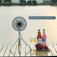 Ventilateur de bureau ventilateur de bureau extérieur essentiel 10000mAh longue durée de vie de la batterie ventilateur de camping rechargeable avec télécommande et lumière