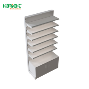 Red Single Sided Pegboard Display Stand Retail <b>Metal</b> Snack Product Display Rack With Adjustable Shelves - Product Image 2