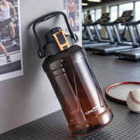 Bouteille d'eau de voyage Longstar 2L, écologique, sans BPA, anti-fuite, en plastique PC, réutilisable, alimentaire, avec bouton poussoir et corde, pour boire directement