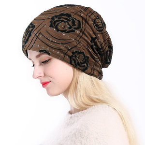 <span class=keywords><strong>Bonnet</strong></span> Jacquard personnalisé pour femmes Hijab Fashion Light Breathable Chemo Caps pour le printemps et l'automne - Product Image 4
