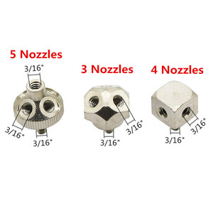 Conector de boquilla de cobre con 3, <span class=keywords><strong>4</strong></span>, 5 agujeros, sistema de nebulización, Conector de boquilla de atomización de aire - Product Image 2