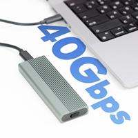 Boîtier SSD M.2 NVMe SYONG 40 Gbps avec dissipation thermique en alliage d'aluminium, boîtier SSD externe sans bruit compatible Thunderbolt