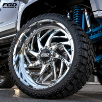 Jantes forgées sur mesure à déport profond polies 24X14 22x12 26X12 28X16 pouces 8x170 8x180 6x139.7 8x6.5 pour camions F-150 1500 2500