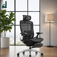 Chaise de bureau ergonomique en cuir, chaise d'ordinateur en cuir haute densité, siège de poste de travail moderne pour bureau, maison et espace d'étude