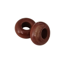 Meilleures ventes perles de jaspe rouge breloque en cristal avec trous de 14x8mm pour bijoux pierres naturelles perles à gros trous