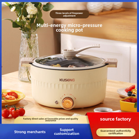 Marmite Électrique Portable Grande Capacité 3L Antiadhésive Multifonctionnelle pour Cuisson de Soupes et Plats Chauds
