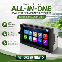 Autoradio multimédia Android universel 7 pouces avec CarPlay sans fil, navigation GPS, Bluetooth, FM, MP3, 12V