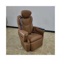 Asiento de Masaje Reclinable de Lujo para Autocaravana, Tipo Capitán, para Camioneta, Cuero Nappa, Compatible con Modelos Alphard y Toyota