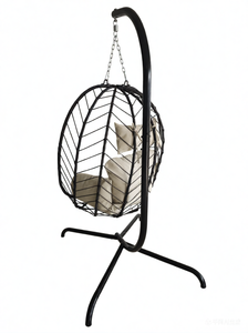 เก้าอี้หวายทรงไข่แบบแขวน พับได้ พกพาสะดวก สำหรับใช้ในร่มและกลางแจ้ง ดีไซน์หรูหราทันสมัย พร้อมเบาะรองนั่ง ขายดี - Product Image 3