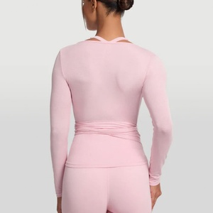 Ropa Deportiva de Secado Rápido, Top de Yoga de Manga Larga, Top Deportivo con Cuello en V, Top Ajustado de Yoga, 3 Piezas, Tallas Grandes - Product Image 5