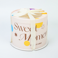 Boîte d'emballage en gros pour gâteaux de mariage et d'anniversaire, conteneur alimentaire surélevé, boîte à gâteau ronde de luxe personnalisée de 6, 8, 10, 12 pouces