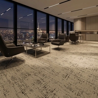 Dalles de moquette en nylon antistatiques 100% nylon, fabricant de dalles de moquette modulaires pour bureaux commerciaux et hôtels