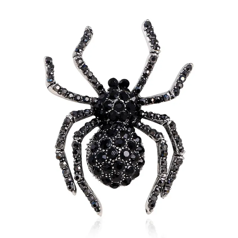 Hot Koop Luxe Rhinestone Broche Pin Spider Broche Voor Party Halloween Kleding Decoratie