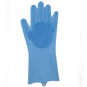 Gants de nettoyage en silicone JINLI, imperméables, résistants à la chaleur, pour le bain et le massage des animaux domestiques, pour usage domestique - Product Image 2