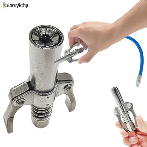 Acoplador de pistola de engrase de 10000 PSI NPTI/8, punta de liberación rápida para bomba de engrase/aceite, manguera flexible de resorte de 12 pulgadas, juego de herramientas de punta de jeringa para lubricante - Product Image 4