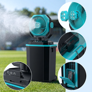 Ventilateur <span class=keywords><strong>de</strong></span> camping portable avec batterie 30000mAh, humidificateur à brumisation 15000ml, 4 vitesses, oscillation automatique à 120 degrés, télécommande, lumière - Product Image 5