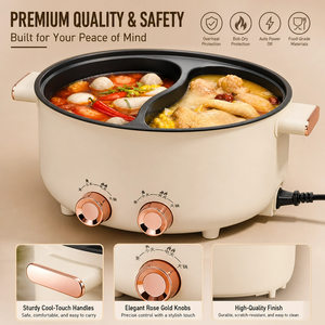 Nouvelle cocotte électrique portable multifonctionnelle, cuiseur électrique 2 en 1 pour la cuisine et l'extérieur - Product Image 3