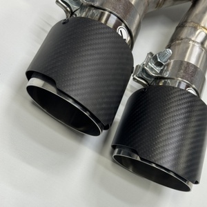 Système d'échappement Valvetronic en acier inoxydable 304 avec embouts noirs brillants pour BMW X3M F97 F98 S58 3.0T - Product Image 6