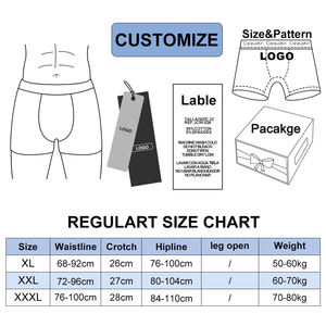 Per Careuokin boxer da uomo in maglia di poliestere traspirante mutande di metà altezza stampa Logo personalizzato 4cm all'ingrosso della fabbrica 12 dozzine <span class=keywords><strong>Pac</strong></span> - Product Image 6