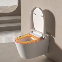 Toilette suspendue moderne une pièce cuvette de toilette murale en céramique sans rebord électrique Intelligent WC intelligent toilette suspendue au mur