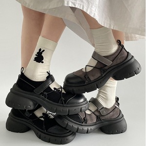 Nouvelles Chaussures Élégantes Rétro Style Ballet pour Femme, Été, à Fermeture Velcro, Bout Peu Profond, avec Talon Épais Rehaussant et Léger - Product Image 4