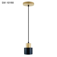 Luminaire d'intérieur moderne de style nordique, lampe moderne noire à brancher, luminaire suspendu LED pour salle à manger et cuisine