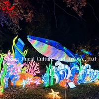 Lanterne LED géante personnalisée sur le thème des animaux marins, monde sous-marin, océan, imperméable, durable, décoration de vacances pour Diwali Ramadan