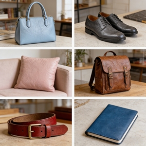 Cuir synthétique semi-PU gaufré imperméable et écologique de 1 mm, matériau impeccable pour projets et <span class=keywords><strong>ateliers</strong></span> de <span class=keywords><strong>maroquinerie</strong></span> mg - Product Image 6