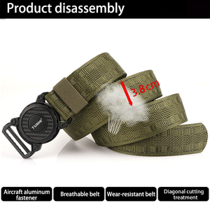 เข็มขัดไนลอนอเนกประสงค์น้ำหนักเบาสำหรับผู้ชายใหม่กางเกงฝึกซ้อมแนวสปอร์ตพร้อมหัวเข็มขัดล็อคอัตโนมัติขายส่ง - Product Image 3