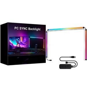ไฟ LED แถบแสงพื้นหลังจอคอมพิวเตอร์ขนาด 27 32 นิ้ว สำหรับทีวี พีซี  ซิงโครไนซ์กับหน้าจอ  RGB สมาร์ท DIY ตกแต่งสร้างบรรยากาศสำหรับเกมและวันหยุด - Product Image 1