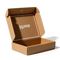 Boîtes d'expédition en papier kraft en forme d'avion avec logo personnalisé et gaufrage, emballage ondulé pour cosmétiques et soins personnels
