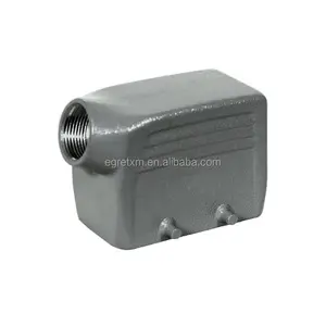 Ip65 Electrical Heavy Duty Connector Top Entry High Construction Hood With Double Levers