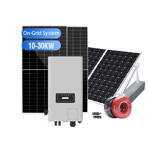 Système d'énergie solaire 20 kW 10 kVA, 5 kW <span class=keywords><strong>pour</strong></span> le stockage d'énergie domestique sur réseau, système solaire hybride complet, 10 kW 30 kWh hors réseau, kit complet - Product Image 1