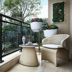 Outdoor Leisure High-end Rattan <b>Table</b> and Chair Hotel Villa Courtyard Garden Outdoor Waterproof Sunscreen Sofa European-style - Product Image 1