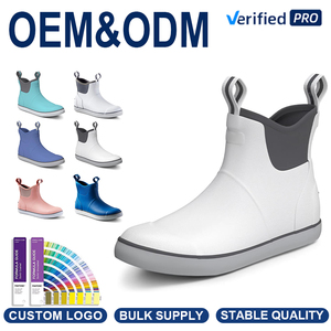 Bottes de travail imperméables à la <span class=keywords><strong>cheville</strong></span>, chaussures de pluie en caoutchouc, haute traction, antidérapantes, pour le jardinage, le camping, la pêche - Product Image 1