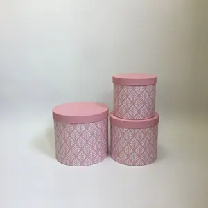 Set of 3 <b>round</b> buckets, flower gift <b>box</b> bouquet, cylindrical flower bucket, matching gift <b>box</b> can be customized as needed - Product Image 4