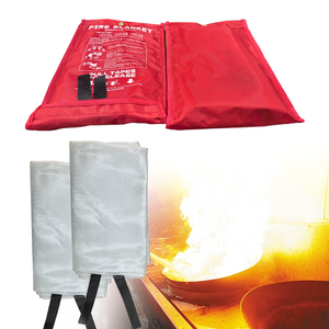 Couverture anti-feu d'urgence pour la sécurité à domicile, matériau en fibre de verre, résistance à la chaleur 550°C, blanc - Product Image 5