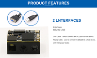 Escáner de código de barras fijo industrial Sensor CCD Supermercado Salud Logística Comunicación Industria de ropa Lector de código de barras 2D