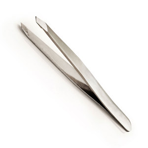 Pinces à sourcils réutilisables de haute qualité en acier inoxydable, instruments de beauté, pointe inclinée, légères et durables - Product Image 2