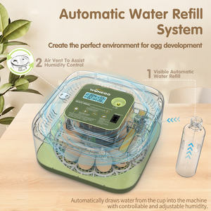 WONEGG FY12H Smart <strong>Mini</strong> <strong>Eggs</strong> Incubator Fully Automatic Equipped <strong>Candle</strong> Water Adding Device - Product Image 5