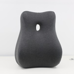 Coussin de soutien lombaire gris foncé en polyester pour soulager les maux de dos - Product Image 3