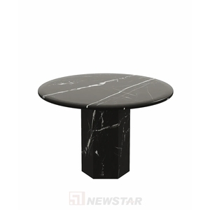 Modern Round <b>Dining</b> <b>Table</b> Home Decoration Arabescato Corchia Use White - Product Image 3