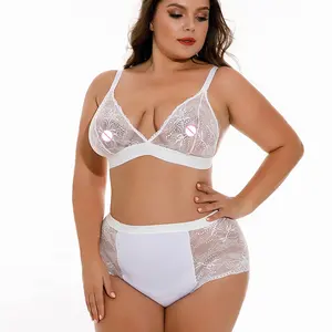 OEM Quan Hệ Tình Dục Hấp Dẫn Ren Bralette Cộng Với Kích Thước Phụ Nữ Lớn Cộng Với Kích Thước XXXXL Sexy Lingerie Bra Và Quần Lót